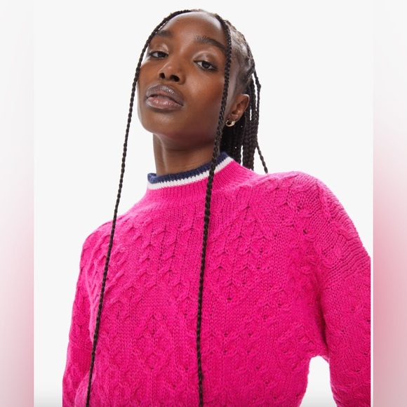 Mother the mock jumper crop in bright someday - Picture 2 of 3